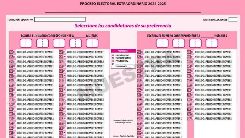 Boletas elección judicial